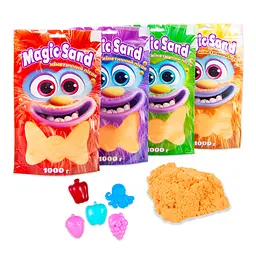 Кінетичний пісок Strateg Magic sand помаранчевий 1 кг (39404-7) - мініатюра 3