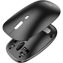 Миша бездротова HOCO GM15 Art dual-mode business wireless mouse BT5.0 бездротова чорна - мініатюра 3