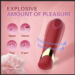 Міні-вібратор B - Series Cute Lipstick Bullet, 10.2 см (червоний) - мініатюра 5