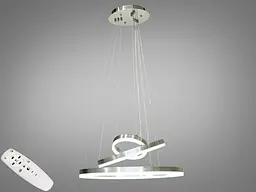 Люстра підвісна LED Diasha D8174-600+400+200HR dim, 90W, 3200K-6000K, хром, сучасний стиль