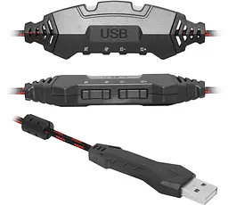 Ігрова гарнітура Defender Warhead G-450 USB, підсвітка, чорно-червона - мініатюра 5