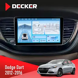 Штатна магнітола Dodge Dart 2012-2016 Decker D9-010 6x128, DSP, 4G, 2K Decker (НФ-00009753)