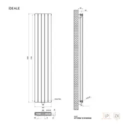 Радіатор дизайнерський Ideale Vittoria 12 5/1800/340 білий, Білий - мініатюра 5