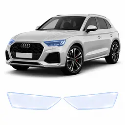 Антигравійна захисна бронеплівка за лекалами для Audi Q5 FY facelift 2021-2024 - оптика (фари та ПТФ)