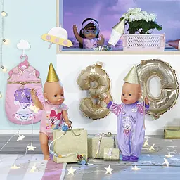 Одяг для ляльки Baby Born Святковий комбінезон лавандовий (831090-1) - мініатюра 6