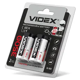 Акумулятори Videx HR14 C 3500mAh double blister 2 шт. (HR14/3500/2DB) - мініатюра 2