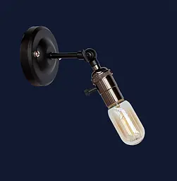 Бра настінне Levistella 752WB1904-1, E27, 60W, чорний метал, сучасний стиль для дому - мініатюра 2