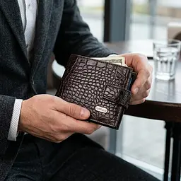 Оригінальний чоловічий гаманець із натуральної фактурної шкіри Canpellini 21513 коричневий - мініатюра 2