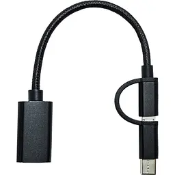 Перехідник OTG AC-150 2in1 USB 3.0 - MicroUSB USB Type-C Black XoKo (AC-150-BK) - мініатюра 5