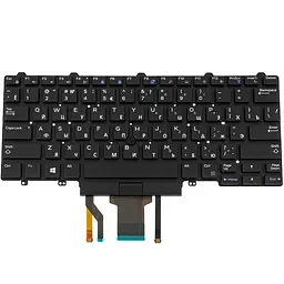 Клавіатура для ноутбука DELL (Latitude: E5450, E7450), rus, black, без фрейма, з підсвічуванням, з джойстиком - мініатюра 2