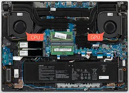 Вентилятор Asus (CPU fan 12V) кулер для моделей ноутбука ROG Strix G533Z, G733Z ver.2 (13NR08E0P02011) Asus, 12V, 4pin - мініатюра 4