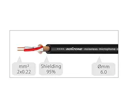 Балансный аудио кабель Jack 6.3 Stereo — XLR Male Roxtone SMX-J260-L5 5м - мініатюра 2