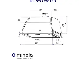 Витяжка Minola HBI 5222 BLF 700 LED - мініатюра 9