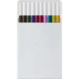 Набір лайнерів Uni Emott Fine Line Calm-tone Dark Color 0.4 мм 10 кольорів (PEM-SY/10C.03CTDC) - мініатюра 2