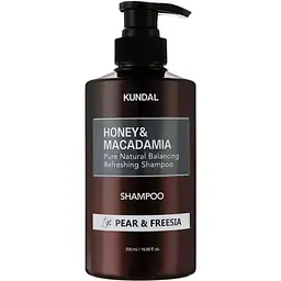 Шампунь відновлюючий "Груша & Фрезія" 500 мл Kundal Honey & Macadamia Nature Shampoo Pear & Freesia