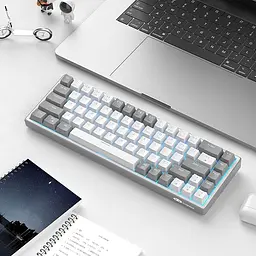 Ігрова механічна дротова клавіатура MageGee Sky68 / 60% /68 клавіш / Red Switch / White - мініатюра 7