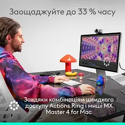 Миша Logitech MX Master 4 for Mac Performance Wireless Space Black (910-007577) - мініатюра 2