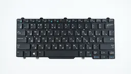 Клавіатура для ноутбука DELL (Latitude: E5450, E7450), rus, black, без фрейма, з підсвічуванням, без джойстика - мініатюра 2