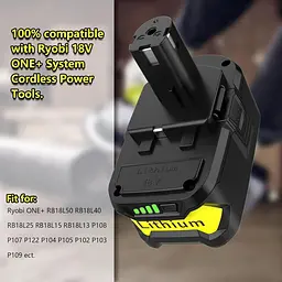 P108 18V 5000mAh Li-ion Заміна для батареї Ryobi ONE+ RBL1810 - мініатюра 4