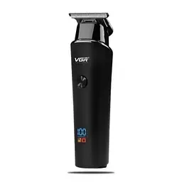 Тример для волосся VGR V-937, з LED дисплеєм, USB зарядкою та 3 насадками