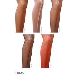 Колготки в сіточку без виділених трусиків Passion TI020 nero (fishnet) типу Кабаретка 1/2 - мініатюра 3