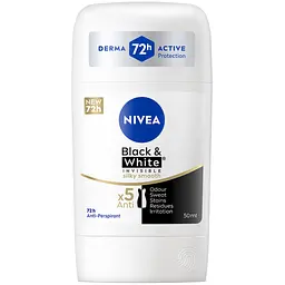 Антиперспирант Nivea Черное и Белое невидимый Гладкий шелк стик 50 мл (84166)