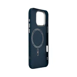 Карбоновый чехол для Apple iPhone 16 Pro Max, LikeCarbon2 MagCase, синий, тонкий защитный чехол-панель из поликарбоната с магнитами N52, MagSafe, противоударный, совместим с беспроводной зарядкой, приподнятые края для защиты камеры, ArmorStandart (ARM88593) - мініатюра 4