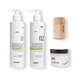 Набір для догляду за будь-яким типом волосся Hillary Nori Healthy Hair & Coconut