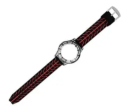 Силіконовий ремінець Primo Splint для годинника Samsung Galaxy Watch 46 мм SM-R800 Black Red - мініатюра 2