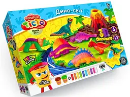 Тісто для ліплення Динозаври Master Do, Danko Toys, 12 кольорів