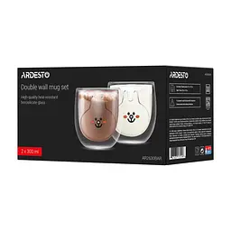 Набір склянок ARDESTO Animals 300 мл 2 шт. прозорі (AR2630BAR) - мініатюра 4