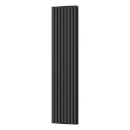 Вертикальний радіатор Navin Ellipse Double 480x1800-8, anticor, чорний муар 10-012033-4880, Чорний матовий - мініатюра 3