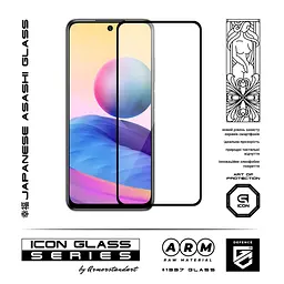 Захисне скло для Xiaomi Redmi Note 10 5G Poco M3 Pro 5G, Icon, 2.5D загартоване скло, повне проклеювання, глянсове, удароміцне, з олеофобним покриттям, сумісне з чохлами, міцність 9H, проста установка, ArmorStandart (ARM59304) - мініатюра 2