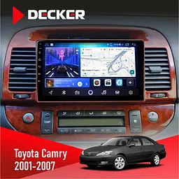 Штатна магнітола Toyota Camry 30 2001-2007 Decker D9-006 4x64, 4G Decker (НФ-00003871)
