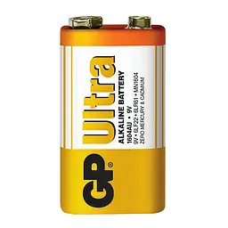 Батарейки GP ULTRA ALKALINE 9.0V 1604AU-5UE1 Лужні 6F22 1 шт.
