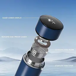 Homealexa 500 мл кавові чашки дорожні кружки, пляшка для води вакуумний термокухоль - мініатюра 3