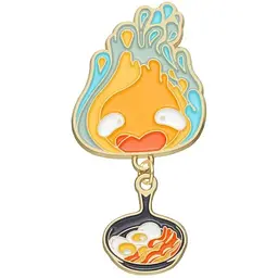 Значок Ходячий Замок Хаула Кальцифер Howls Moving Castle Calcifer 3 см P HMC C 02