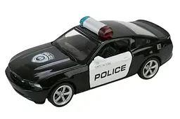 Іграшкова поліцейська машина легкова Ford Mustang GT 1:43 Автопром металева 4372, 2 кольори, в коробці. 14,5x6,5x7см - мініатюра 3