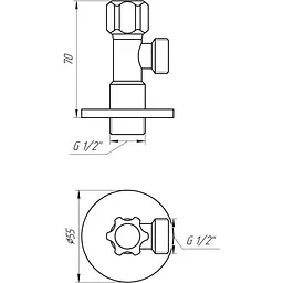 Кран вентильний кутовий Solomon 1/2″х 1/2″ 160403 000012017 - мініатюра 7