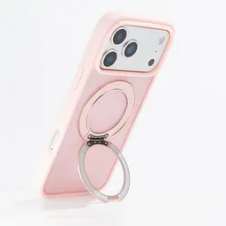 Противоударный чехол-панель для Apple iPhone 17 Pro Max, Unit Stand2, розовый, силикон + поликарбонат, защита всего корпуса, с подставкой, поддержка магнитных держателей и беспроводной зарядки (MagSafe), ArmorStandart (ARM86338) - мініатюра 5