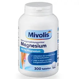 Вітаміни для серцево-судинної системи та нервів Mivolis Magnesium, 300 шт