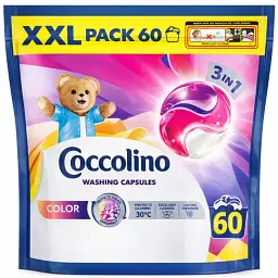 Капсули для прання Coccolino Color 3in1 XXL, упаковка 60 шт.