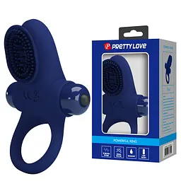 Ерекційне кільце Pretty Love Powerful Ring Vibro Stimulator II Blue