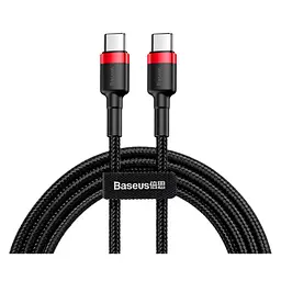 Кабель Baseus Cafule USB-C — USB-C 2 м CATKLF-H91 (Red/Black) [68697]