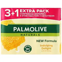 Мило PALMOLIVE 90г Натурель Молочко та Мед 3+1,
