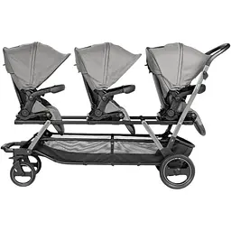 Коляска Peg-Perego Triplette для трійні сіра - мініатюра 2