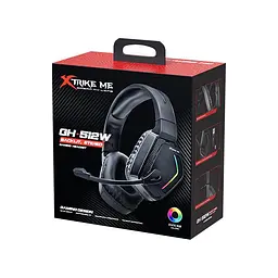 Навушники XTRIKE ME Tri-mode wirless headset GH-512W 2x3.5mm*1+USB, 2.4G, RGB - мініатюра 2