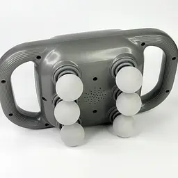 Масажер перкусійний No Brand 30x18x3 см 6 насадок Сірий (PERKUS-GRY-1377) - мініатюра 5