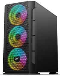 Корпус 2E Gaming CALLEO Black без БЖ Mini Tower для Micro ATX / Mini ITX 2xUSB 2.0 1xUSB 3.0 4x120 ARGB Fan бічна панель із загартованого скла (2E-GB700) - мініатюра 2