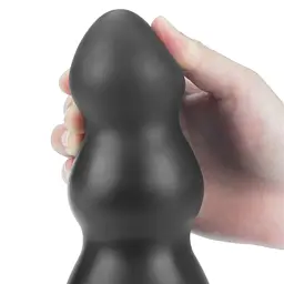 Анальна пробка LoveToy King Sized Vibrating Anal Rigger 20 см (чорний) - мініатюра 4